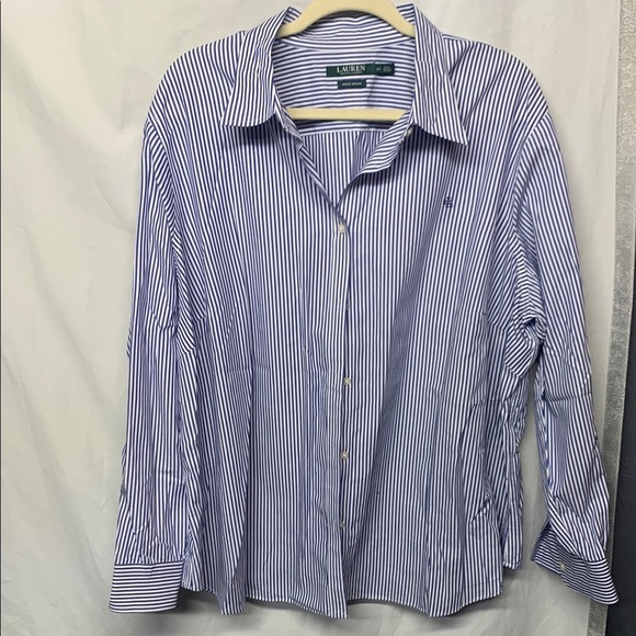 Lauren Ralph Lauren Tops - Lauren Ralph Lauren Blue Striped Button-Up Shirt